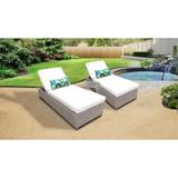 Monterey Chaise Set 2 Outdoor Furniture w/ Side Table