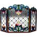 RADIANCE Goods Tiffany-Glass 3pcs Folding Victorian Fireplace Screen 44 Wide
