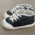 Gucci Shoes | Authentic Gucci High Top Baby Kid Shoes 21/5 | Color: Black/White | Size: 5bb