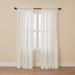 Wide Width Poly Cotton Canvas Rod-Pocket Panel by BrylaneHome in Eggshell (Size 48" W 45" L) Window Curtain Drape