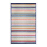 Red/White 72 x 48 x 0.24 in Area Rug - Ebern Designs Coastal Stripe Geometric Modern Indoor Outdoor Area Rug | 72 H x 48 W x 0.24 D in | Wayfair