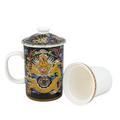 Grace's Tea Ware Gold Dragon 3 Piece Tea Mug Set Porcelain/Ceramic in Black | 5 H in | Wayfair S10568A