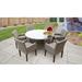 Sol 72 Outdoor™ Rockport 7 Piece Dining Set w/ Cushions Glass/Wicker/Rattan in Gray/Red | Wayfair OASIS-60-KIT-6DCC-GRAY