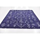 96 x 96 x 2 in Rug - Union Rustic Jonnye Southwestern Navy Blue/White Area Rug | 96 H x 96 W x 2 D in | Wayfair A9ADCE9ED2804AC3924EE918224186C9