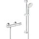 Grohe - Grohtherm 800 Set Mitigeur thermostatique douche 1/2' + Douchette 2 jets + Barre de douche