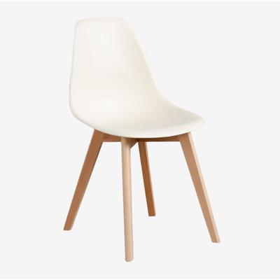 Pack 4 Esszimmerstühle Scand Nordic Creme-Beige - Sklum Image
