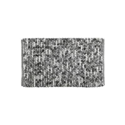 Badteppich Urdu Grau 60 x 90 cm, Mit Melagne-Effekt, Grau, Polyester grau, Baumwolle - grau - Wenko