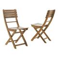 Christopher Knight Home Positano Outdoor Acacia Wood Foldable Dining Chairs 2-Pcs Set Natural Stained