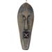 Handmade Songye Man African Wood Mask (Ghana) - 21.25" H x 7.75" W x 3.9" D