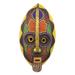 Handmade Spirit Colors African Beaded Wood Mask (Ghana)