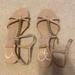Jessica Simpson Shoes | Jessica Simpson Nude/Tan Sandals | Color: Silver/Tan | Size: 8