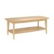 Table basse rectangulaire en bois clair