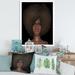 East Urban Home Portrait of African American Woman III - Graphic Art on Canvas Metal in Brown/Green | 32 H x 16 W x 1.5 D in | Wayfair