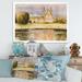 East Urban Home Historic Church on the Rock on Banks of the River - Painting on Canvas Metal | 16 H x 32 W x 1.5 D in | Wayfair