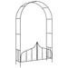 Winston Porter Garden Arch w/ Gate Black 54.3" x 15.7" x 93.7" Iron Iron/Metal in Black/Gray | 93.7 H x 54.33 W x 15.75 D in | Wayfair