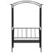 Arlmont & Co. Garden Arch w/ Bench Black 50.4" x 19.7" x 81.5" Iron Iron/Metal in Black/Gray | 81.5 H x 50.39 W x 19.69 D in | Wayfair