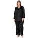 Plus Size Women's The Luxe Satin Pajama Set by Amoureuse in Black (Size 18/20) Pajamas
