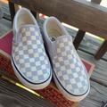 Vans Shoes | Dawn Grey Checkered Vans Women’s Size 7.5 | Color: Red | Size: 7.5