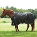 SmartPak Ultimate Pony Turnout Blanket - 51 - Medium (220g) - Black w/ Grey Trim & Royal Piping - Smartpak