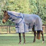 SmartMesh Ultimate Fly Sheet - 87 - White w/ Navy Check & Navy Trim - Smartpak