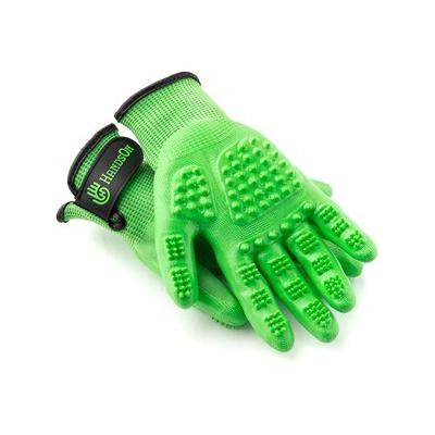 HandsOn Gloves for Grooming - S - Green - Smartpak