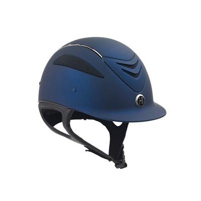 One K Defender Chrome Stripe Helmet - M - Long Oval - Navy Matte - Smartpak