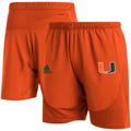 Men's adidas Orange Miami Hurricanes 2021 Sideline AEROREADY Training Shorts