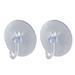 Towels Holder Glass Wall Window Hanging Suction Cup Hook 50mm Dia 2pcs - Clear - 2" x 0.4"(D*T)