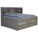 OS Home and Office Furniture Solid Pine Charcoal Grey Full Daybed