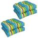 19-inch Rounded Back Indoor/Outdoor Chair Cushions (Set of 4) - 19" x 19"