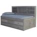 OS Home and Office Furniture Charcoal Grey Solid Pine Twin Daybed