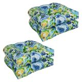 19-inch Rounded Back Indoor/Outdoor Chair Cushions (Set of 4) - 19" x 19"