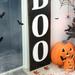 Glitzhome Halloween Wooden Porch Sign Decor