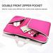 Laptop Sleeve Bag Case12â€� 11.6â€� Soft waterproof Laptop Protective Bag Carry Bag for Macbook Apple anti-theft Portable Laptop Sleeve Liner Package Notebook Case with Handle & Pocket pink