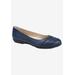 Wide Width Women's Clara Flat by Cliffs in Navy Burnished Smooth (Size 8 W)