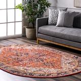 Orange/Red 72 x 0.24 in Area Rug - Lark Manor™ Benhurst Oriental Indoor/Outdoor Area Rug in Orange Polypropylene | 72 W x 0.24 D in | Wayfair