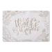 White 27 x 18 x 1 in Kitchen Mat - The Holiday Aisle® Souvenance Joyful Thanks Kitchen Mat | 27 H x 18 W x 1 D in | Wayfair