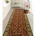 Brown 60 x 0.3 in Area Rug - Winston Porter Animal Print Pet Paw & Bone Design Green Color Slip Resistant Backing Low Pile Rug by Feet Nylon | Wayfair