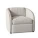 Barrel Chair - Bernhardt Turner 33" W Swivel Down Cushion Barrel Chair Fabric in White/Brown | 28.5 H x 33 W x 35.5 D in | Wayfair B2412S_5555-000