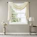 Charlton Home® Niord Solid Sheer Window Scarf Polyester in White | 144 H in | Wayfair CHRL6945 42396992