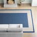 Blue/Navy 63 x 0.2 in Area Rug - Sand & Stable™ VIlmar Navy/Beige Indoor/Outdoor Area Rug Polypropylene | 63 W x 0.2 D in | Wayfair