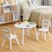 Zoomie Kids Kupar Kids Round Play Table & Chair Set Wood in White | 17.5 H x 23.5 W in | Wayfair A926B3E11F944B218AA605EDB27DD8D6