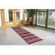 Bravich Modern Contemporary Stripes Lines Pattern Very Long Hallway Hall Runner Narrow Rugs Custom Length Red Stripes Stair Carpet Mats 60x300CM (2'X10')