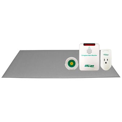 Smart Outlet with CordLess Fall Prevention Monitor and CordLess Weight Sensing Floor Mat (24