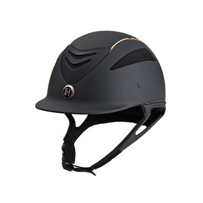 One K Defender Rose Gold Helmet - L - Black Matte - Round Fit - Smartpak