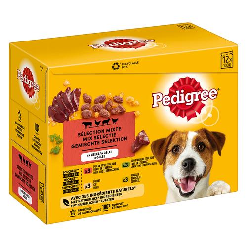 24 x 100g Adult Pouch in Gelee Pedigree Hundefutter nass