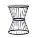 Wrought Studio™ Mebane Iron Outdoor Side Table Metal in Black | 21 H x 16.25 W x 16.25 D in | Wayfair 30C4E1CAEDE14E7492F46556CF78483E