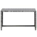 Wade Logan® Coffee Table End Table Lounge Sofa Table Outdoor Furniture Poly Rattan Wicker/Rattan in Gray | 14.96 H x 27.56 W x 15.75 D in | Wayfair