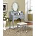 Tyner Vanity Set w/ Stool & Mirror, Wood in Gray Laurel Foundry Modern Farmhouse® | 58.88 H x 31.63 W x 15.75 D in | Wayfair OAWY8594 38254894