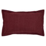 Latitude Run® Mikkia 100% Cotton Machine Washable Stripe Pattern Pillow Sham 100% Cotton in Red | 20 H x 36 W in | Wayfair